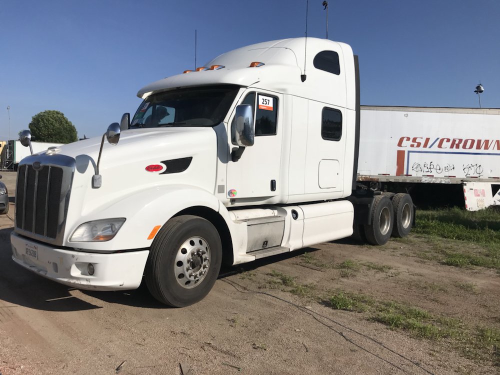 White Peterbilt semi truck detailed by Knights Mobile Detailing