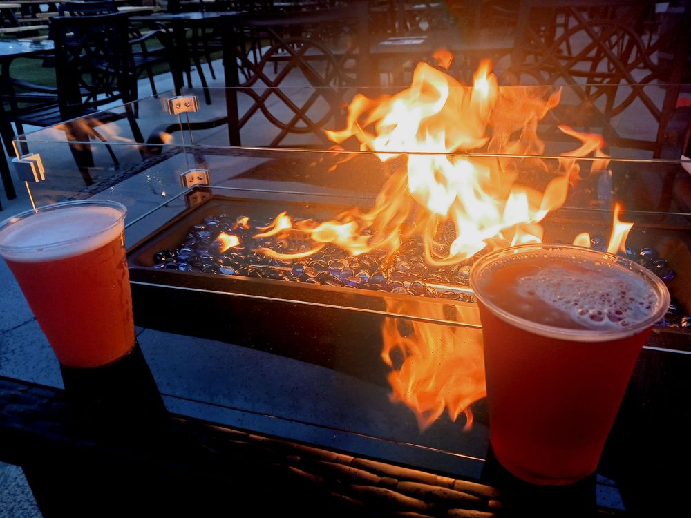 Beers by the fire pit